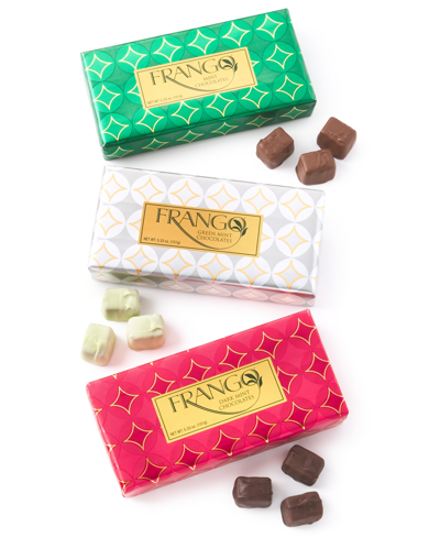 Frango Chocolates 3 Pack Holiday 1/3 Lb Wrapped Milk Chocolate, Dark Chocolate, Green Mint Boxed Chocolates, Created F In No Color