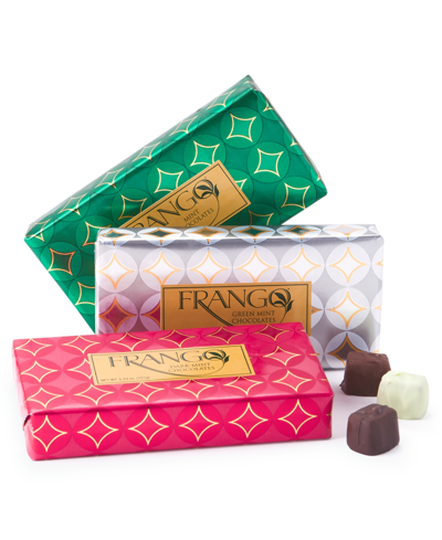 Frango Chocolates 3 Pack Holiday 1/3 Lb Wrapped Milk Chocolate, Dark Chocolate, Green Mint Boxed Chocolates, Created F In No Color