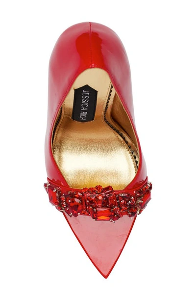 Shop Jessica Rich Diamond Stiletto Sandal In Red