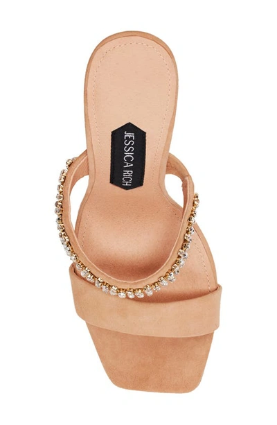 Shop Jessica Rich Gem Wedge Sandal In Beige