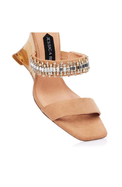 Shop Jessica Rich Gem Wedge Sandal In Beige