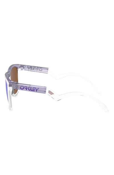 Oakley Frogskins Hybrid Mt Trns Lilac Clr Przm Vlt 0oo9289-01 Round Sunglasses In Violet