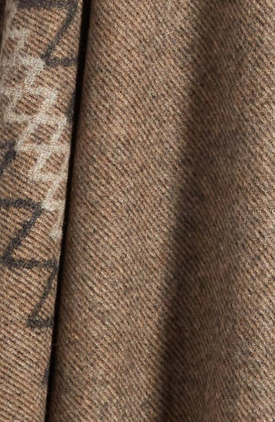 Shop Ugg Tasman Fringe Wool Blend Ruana In Chestnut Multi
