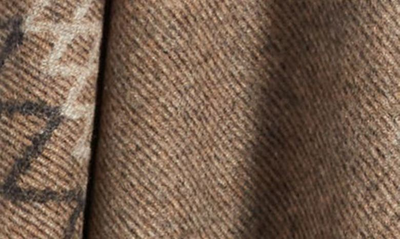 Shop Ugg Tasman Fringe Wool Blend Ruana In Chestnut Multi