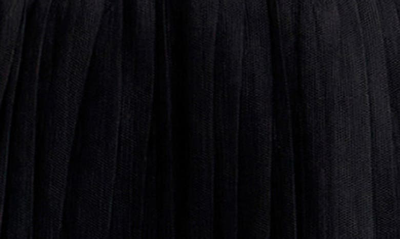 English Factory Puff Sleeve Mixed Media Minidress In Black