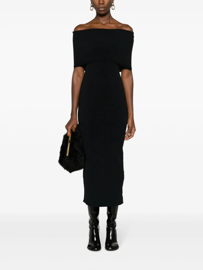 Shop Wardrobe.nyc Off Shoulder Dress In Black