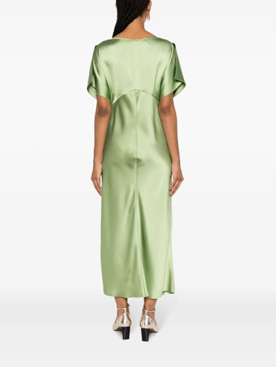 Shop N°21 Short Sleeves Long Dress In Green