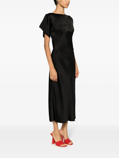 Shop N°21 Short Sleeves Long Dress In Black