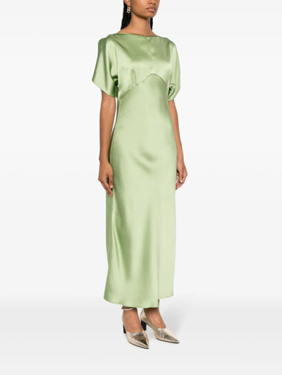 Shop N°21 Short Sleeves Long Dress In Green