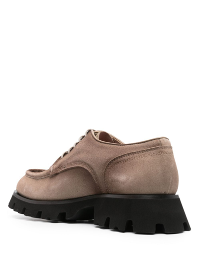 Shop Santoni Gunnar Lace Up Shoes In Brown
