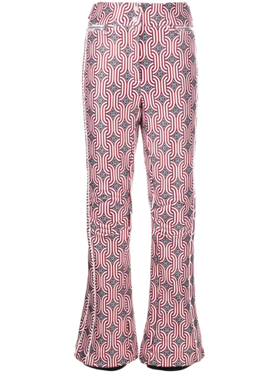 Shop Fusalp Neutral Celia Geometric-print Ski Trousers In Neutrals