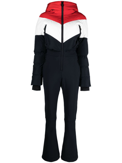 Shop Fusalp Blue Kira Chevron-stripe Ski Suit