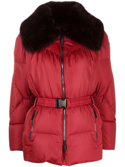 Shop Fusalp Red Vela Quilted Ski Jacket