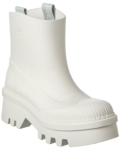 Shop Chloé Raina Rubber Bootie In White