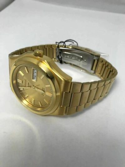 Pre-owned Seiko Men's Snkk52  5 Automatic Gold-tone Stainless Steel Bracelet Watch