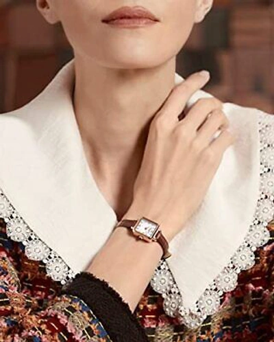 Pre-owned Lola Rose Women's Dainty Watch Genuine Brown Leather Strap Wrist Watch. Mothe... In Brown Leather Band