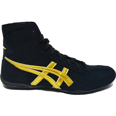 Pre-owned Asics Wrestling Shoes 1083a001 (next Model Of Ex-eo) Black & Gold Men's 5.0-13.5