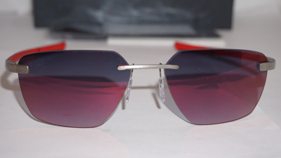 Pre-owned Mclaren Sunglasses Rimless Red Matt Silver Red Mirro Mlsups2105 56 16 145p In Red Mirror