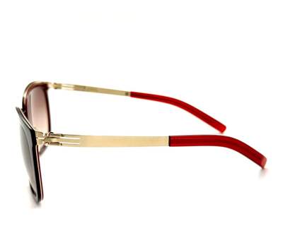 Pre-owned Ic! Berlin Ic Berlin Maira B. Sunglasses Rose-gold-very-berry/summerhaze Lens 52mm
