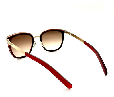 Pre-owned Ic! Berlin Ic Berlin Maira B. Sunglasses Rose-gold-very-berry/summerhaze Lens 52mm