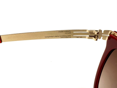 Pre-owned Ic! Berlin Ic Berlin Maira B. Sunglasses Rose-gold-very-berry/summerhaze Lens 52mm