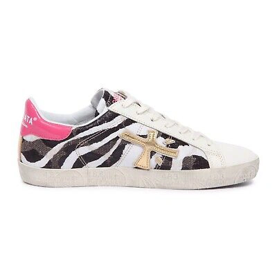 Pre-owned Premiata 0223as Sneaker Donna  Stevend Woman Shoes In Bianco