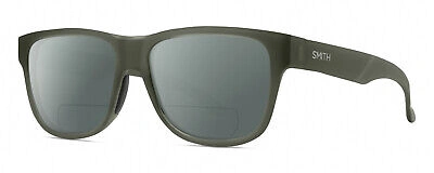 Pre-owned Smith Lowdown Slim 2 Unisex Polarized Bifocal Sunglasses Moss Crystal Green 53mm In Grey