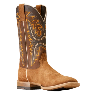Pre-owned Ariat Men's Brush Rider Rusty Brown & Suntan Western Boots 10046853