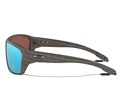 Pre-owned Oakley Split Shot Woodgrain Polarized Sunglasses Woodgrain Prizmdeepwater Square In Blue