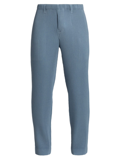 Shop Issey Miyake Men's Kersey Pleated Pants In Blue