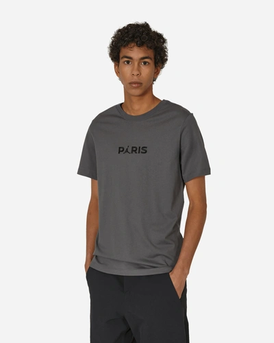 Shop Nike Paris Saint-germain Wordmark T-shirt Iron Grey In Multicolor