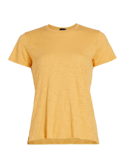 Shop Atm Anthony Thomas Melillo Women's Schoolboy Slub Jersey T-shirt In Honey Gold