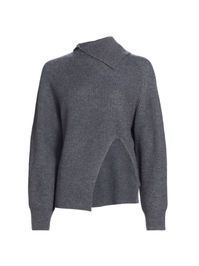 Shop Nonchalant Label Women's Hayes Asymmetric Sweater In Gray