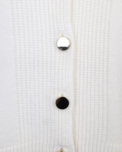 Shop Liu •jo Liu Jo Cardigan In Warm White