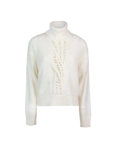 Shop Liu •jo Liu Jo Sweater In Warm White
