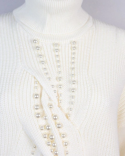 Shop Liu •jo Liu Jo Sweater In Warm White