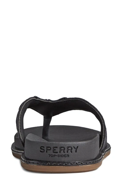 Shop Sperry Waveside Flip Flop In Black