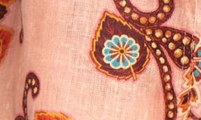 A.l.c Barret Printed Linen Drawstring Shorts In Sandstone Multi