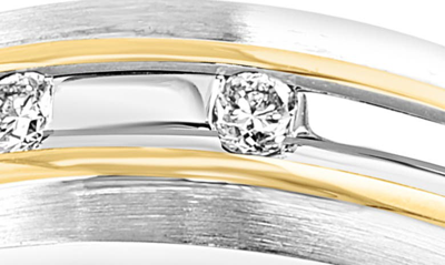 Shop Effy Two-tone 14k Gold Diamond Band Ring In White Gold