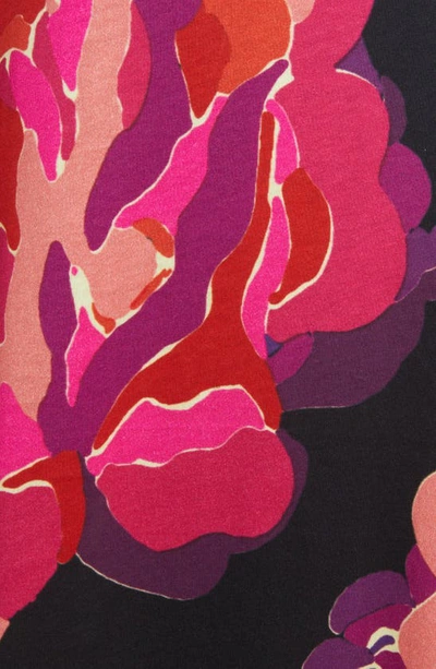Dries Van Noten Floral Cotton T-shirt In Fuchsia 304