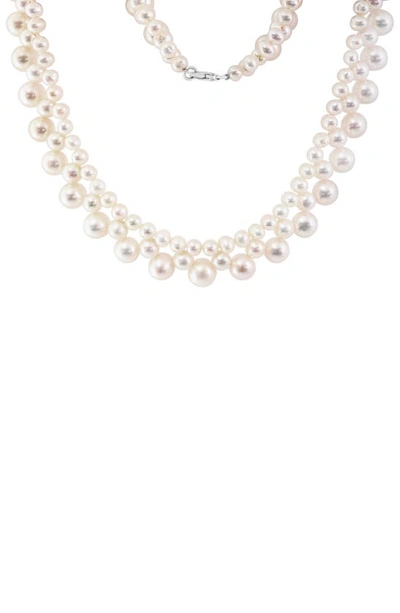 Effy Sterling Silver Freshwater Pearl Necklace In White