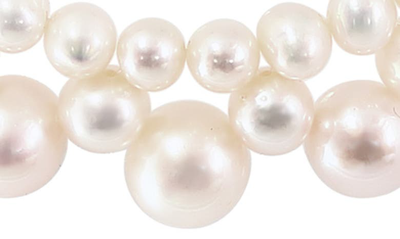 Effy Sterling Silver Freshwater Pearl Necklace In White