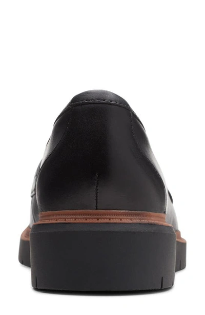Clarks Women's Westlynn Bella Lug-sole Comfort Loafers In Black Leather