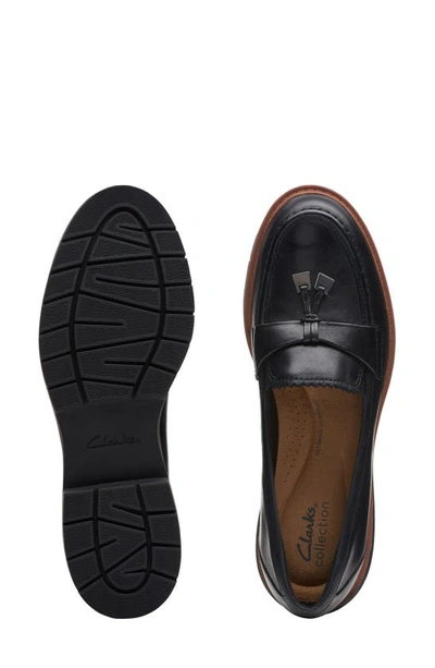 Clarks Women's Westlynn Bella Lug-sole Comfort Loafers In Black Leather
