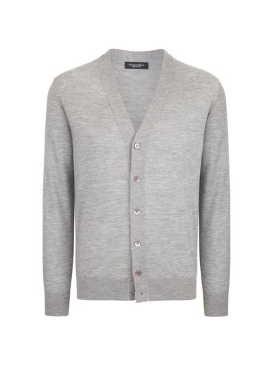 Shop Stefano Ricci Men's Cashmere And Silk Cardigan In Grey