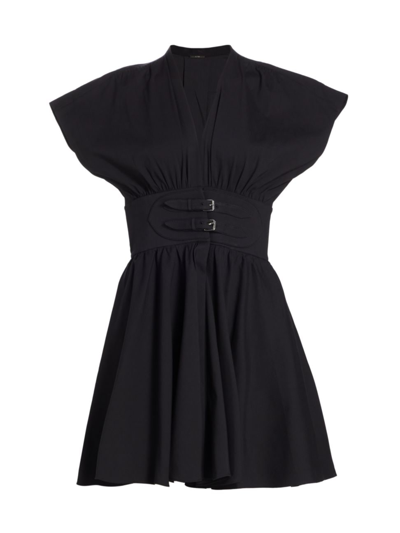 Shop Alexis Women's Luka Belted Minidress In Noir