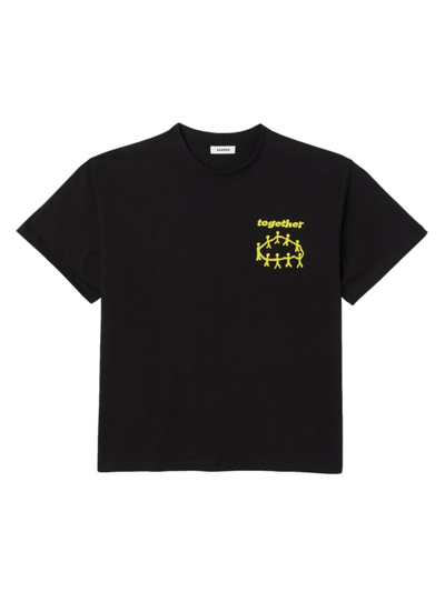 Shop Sandro Men's Together T-shirt In Black