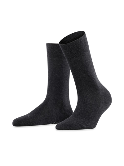 Shop Falke Women's Sensitive London Socks In Anthracite Melange