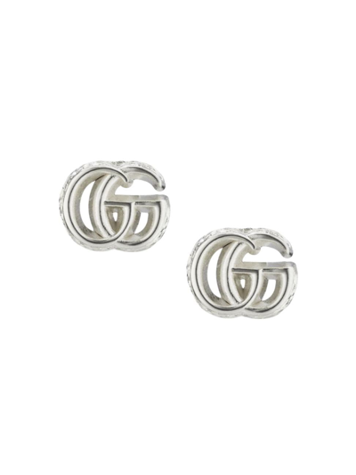 Shop Gucci Women's Gg Marmont Sterling Silver Stud Earrings