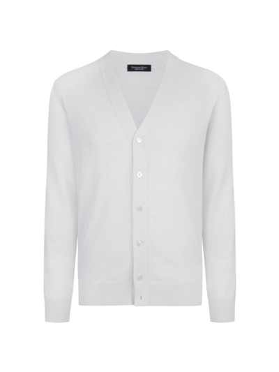 Shop Stefano Ricci Men's Cashmere And Silk Cardigan In White